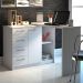 Mesa Para Escritório Extensível Escrivaninha Home Office Logan A02 Branco - Lyam Decor