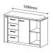 Mesa Para Escritório Extensível Escrivaninha Home Office Logan A02 Branco - Lyam Decor