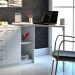 Mesa Para Escritório Extensível Escrivaninha Home Office Logan A02 Branco - Lyam Decor