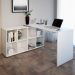 Mesa Para Escritório Extensível Escrivaninha Home Office Nero A02 Branco - Lyam Decor