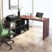 Mesa Para Escritório Extensível Escrivaninha Home Office Nero A02 Ipê Preto - Lyam Decor