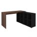 Mesa Para Escritório Extensível Escrivaninha Home Office Nero A02 Ipê Preto - Lyam Decor
