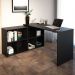 Mesa Para Escritório Extensível Escrivaninha Home Office Nero A02 Preto - Lyam Decor