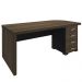 Mesa Para Escritório Home Office 4 Gavetas LD Atria Executiva 180cm A02 Charuto Preto - Lyam Decor