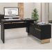 Mesa Para Escritório Home Office Em L Los Angeles 1 Porta 2 Gavetas P01 Preto Carvalho - Lyam Decor