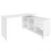 Mesa Para Escritório Home Office Escrivaninha Gold A02 Branco 02 Gavetas - Lyam Decor