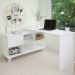 Mesa Para Escritório Home Office Escrivaninha Gold A02 Branco 02 Gavetas - Lyam Decor
