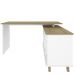 Mesa Para Escritório Home Office Escrivaninha Gold A02 Branco Olmo 02 Gavetas  - Lyam Decor