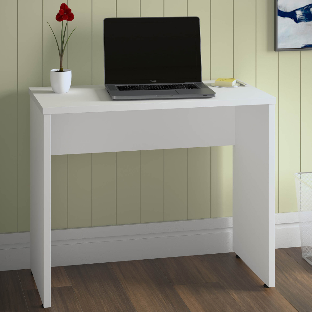 Mesa Para Escritório Home Office Escrivaninha Mary A02 Branco - Lyam Decor
