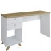 Mesa Para Escritório Home Office Escrivaninha Sky A02 Olmo Branco - Lyam Decor
