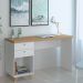 Mesa Para Escritório Home Office Escrivaninha Sky A02 Olmo Branco - Lyam Decor
