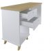 Mesa Para Escritório Home Office Escrivaninha Sky A02 Olmo Branco - Lyam Decor