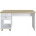 Mesa Para Escritório Home Office Escrivaninha Sky A02 Olmo Branco - Lyam Decor