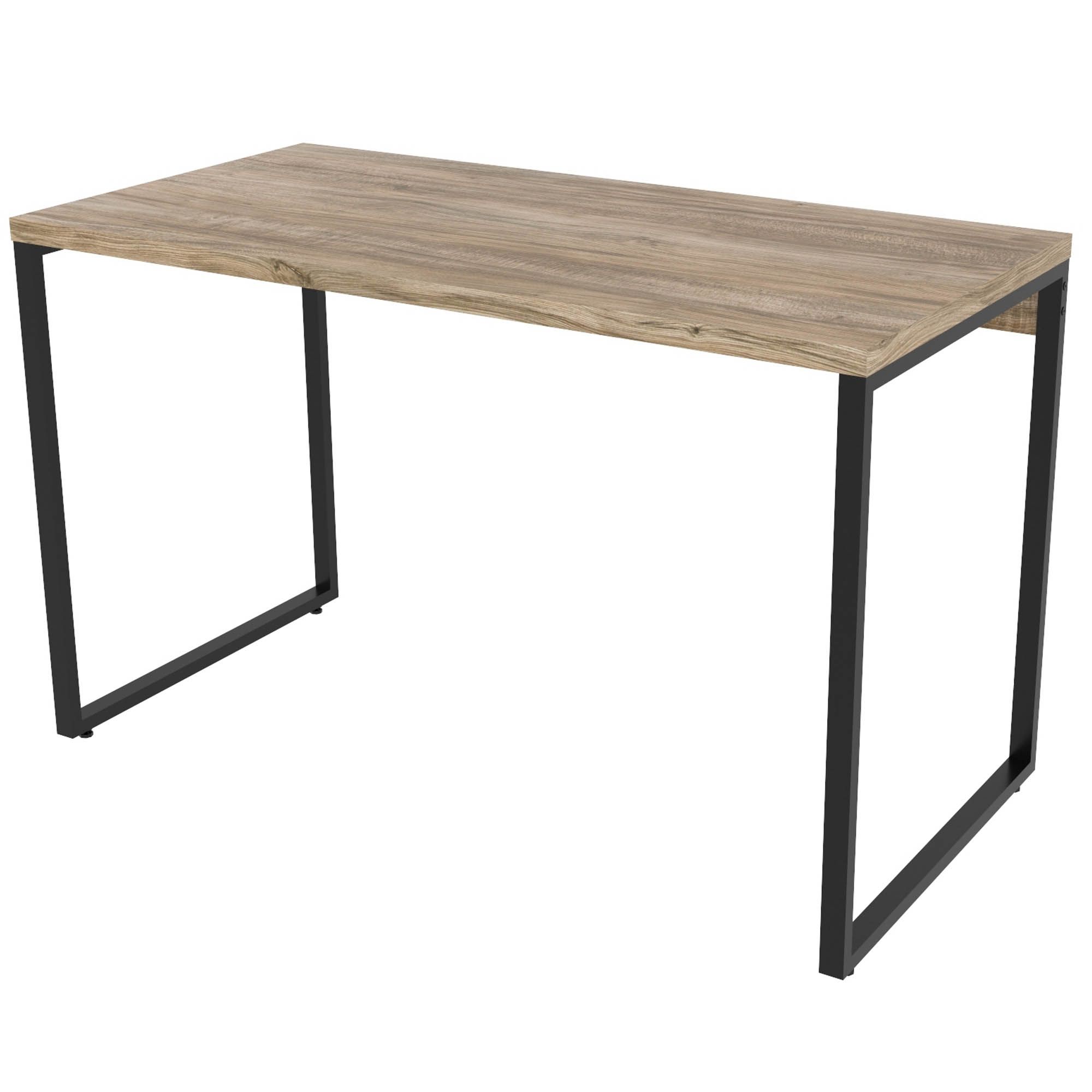 Mesa Para Escritório Home Office Estilo Industrial Form C01 120 cm Carvalho - Lyam Decor