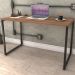 Mesa Para Escritório Home Office Estilo Industrial Form C01 120 cm Nogal - Lyam Decor