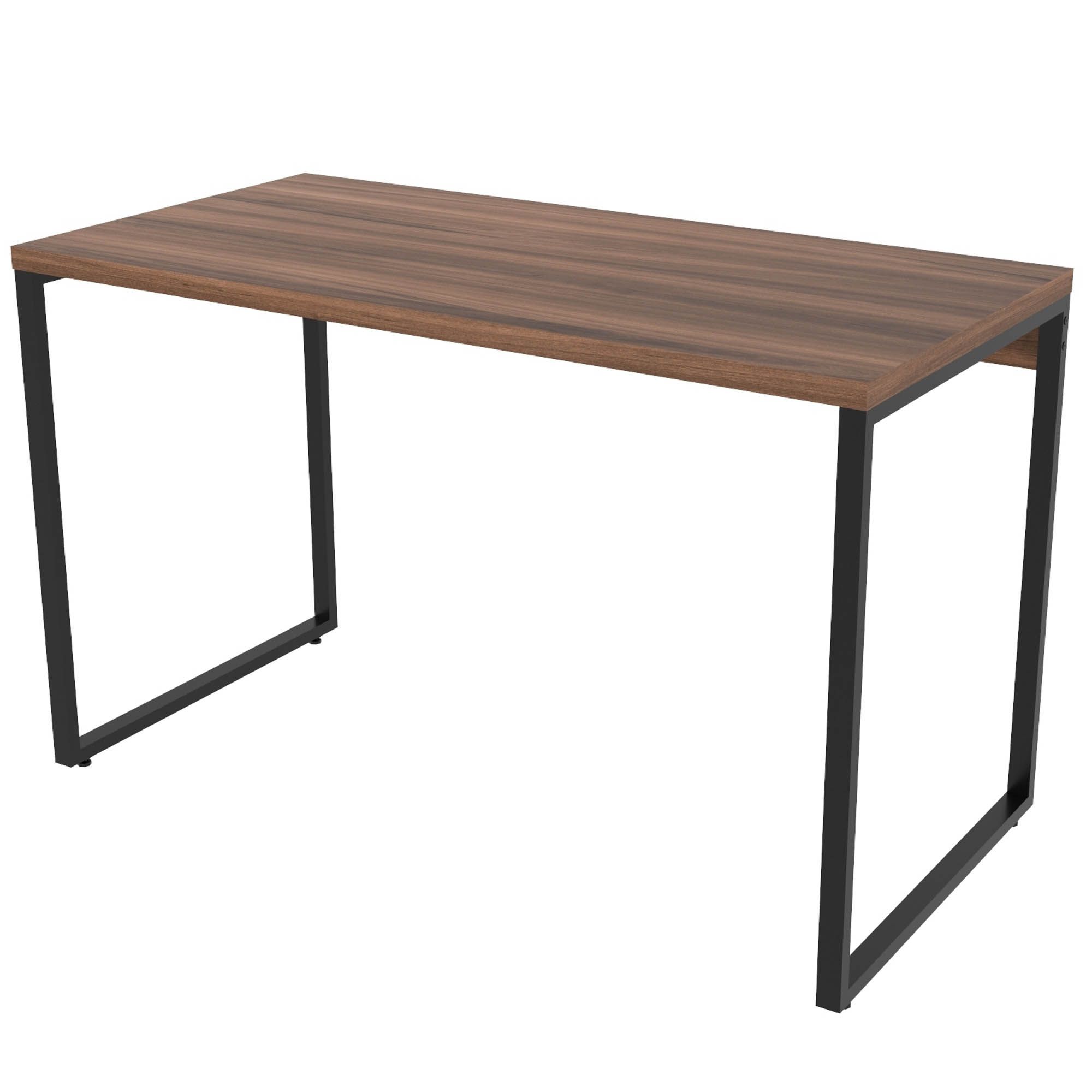 Mesa Para Escritório Home Office Estilo Industrial Form C01 120 cm Nogal - Lyam Decor