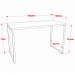 Mesa Para Escritório Home Office Estilo Industrial Form C01 120 cm Nogal - Lyam Decor