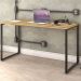 Mesa Para Escritório Home Office Estilo Industrial Form C01 135 cm Carvalho - Lyam Decor
