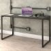 Mesa Para Escritório Home Office Estilo Industrial Form C01 135 cm Preto Onix - Lyam Decor