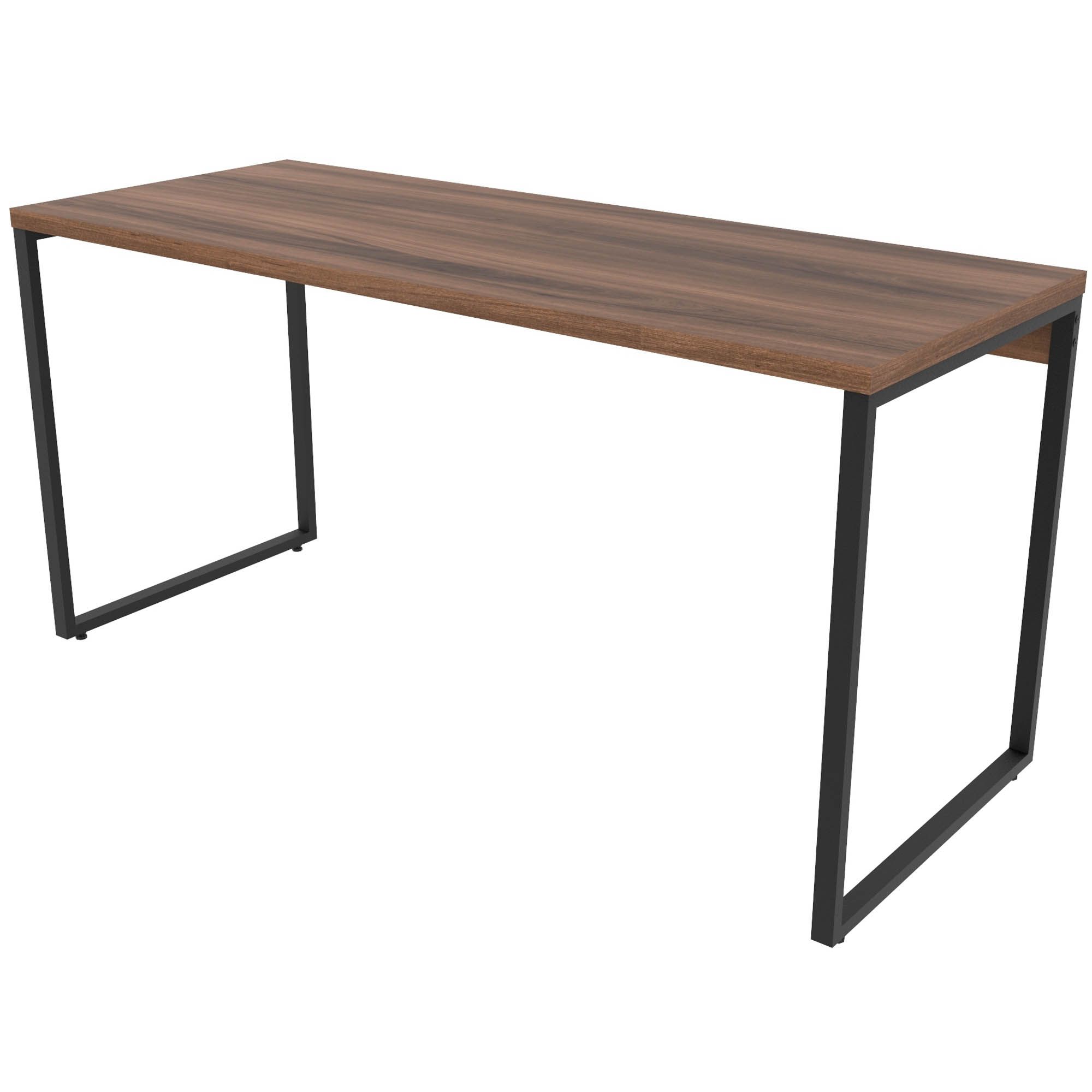 Mesa Para Escritório Home Office Estilo Industrial Form C01 150 cm Nogal - Lyam Decor