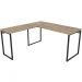 Mesa Para Escritório Home Office Estilo Industrial em L Form C01 150x150cm Carvalho - Lyam Decor