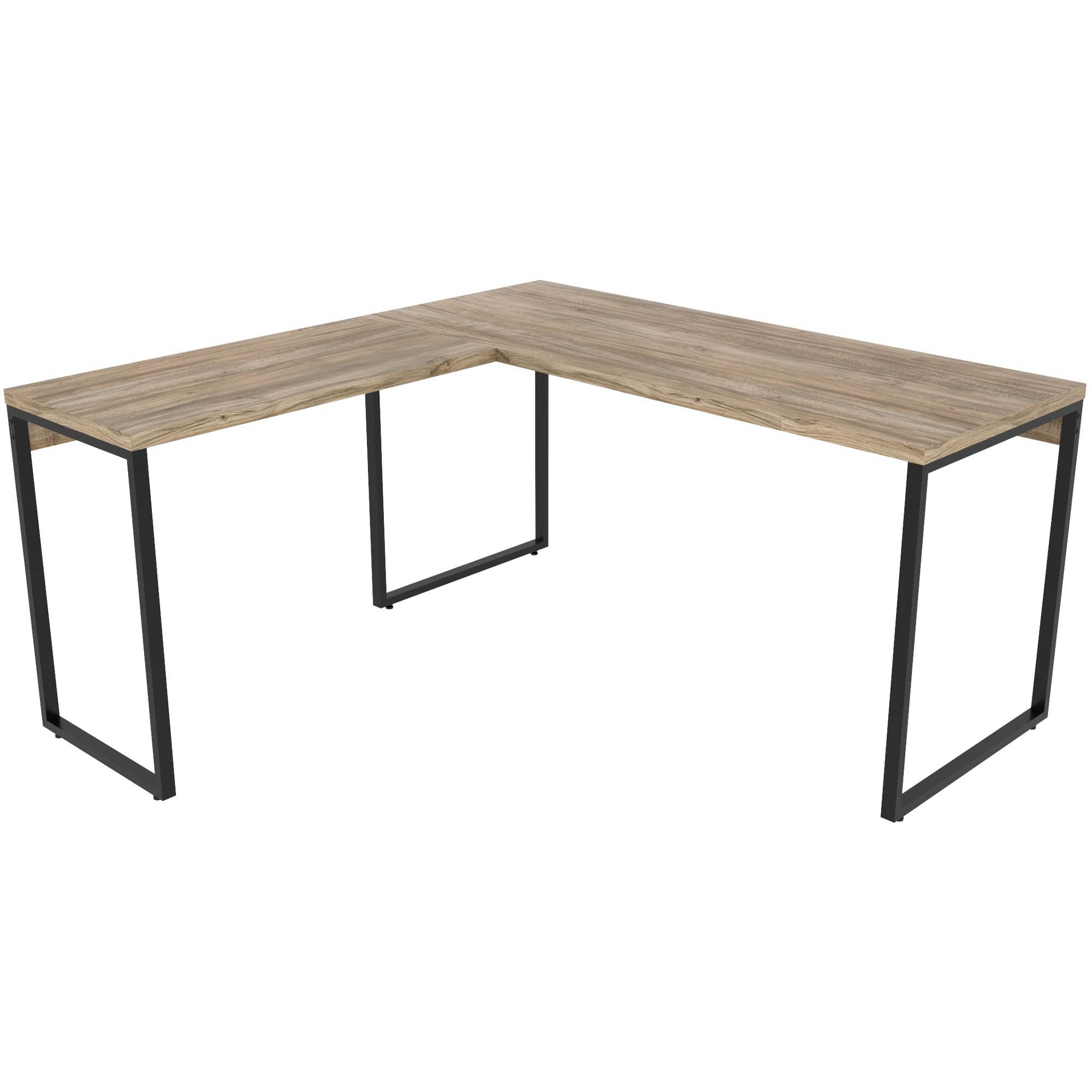 Mesa Para Escritório Home Office Estilo Industrial em L Form C01 150x150cm Carvalho - Lyam Decor