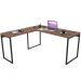 Mesa Para Escritório Home Office Estilo Industrial em L Form C01 150x150cm Nogal - Lyam Decor