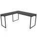 Mesa Para Escritório Home Office Estilo Industrial em L Form C01 150x150cm Preto Onix - Lyam Decor