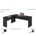 Mesa Para Escritório Home Office em L Diretor W30 C01 180x160cm Preto Onix - Lyam Decor
