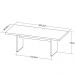 Mesa Para Escritório Reunião E Home Office Atria Executiva 204x90cm A02 Charuto Preto - Lyam Decor