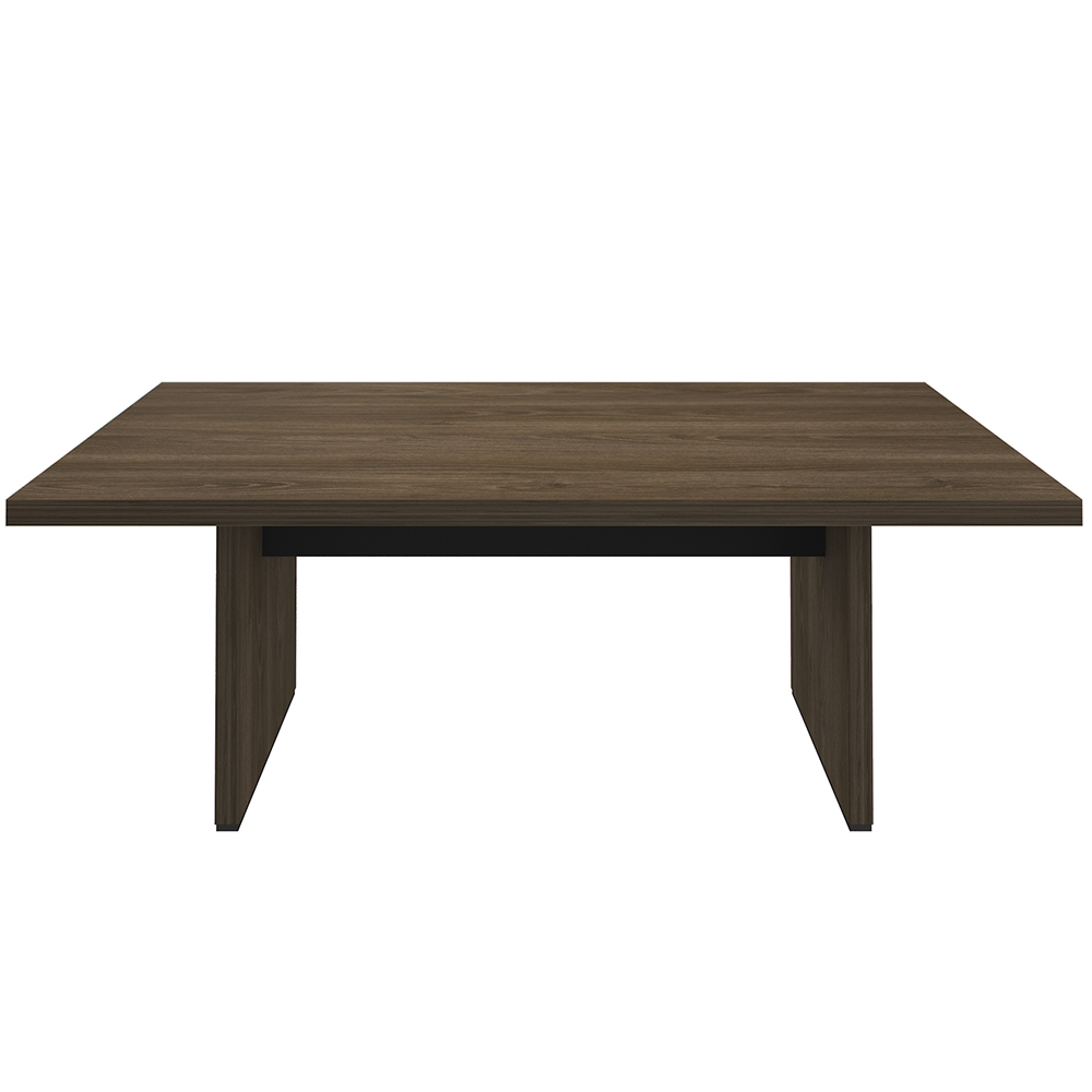 Mesa Para Escritório Reunião E Home Office Atria Executiva 204x90cm A02 Charuto Preto - Lyam Decor