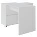Mesa Para Escritório com Porta de Correr Escrivaninha Home Office Mingle A02 Branco - Lyam Decor