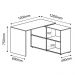 Mesa Para Escritório com Porta de Correr Escrivaninha Home Office Mingle A02 Branco - Lyam Decor