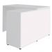 Mesa Para Escritório com Porta de Correr Escrivaninha Home Office Mingle A02 Branco - Lyam Decor