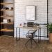 Mesa Para Escritório e Home Office Industrial Aspen 120 cm C01 Carvalho - Lyam Decor