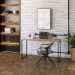 Mesa Para Escritório e Home Office Industrial Aspen 135 cm C01 Carvalho - Lyam Decor