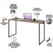 Mesa Para Escritório e Home Office Industrial Aspen 135 cm C01 Carvalho - Lyam Decor