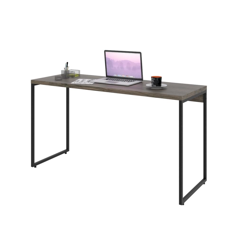 Mesa Para Escritório e Home Office Industrial Aspen 135 cm C01 Carvalho Dark - Lyam Decor
