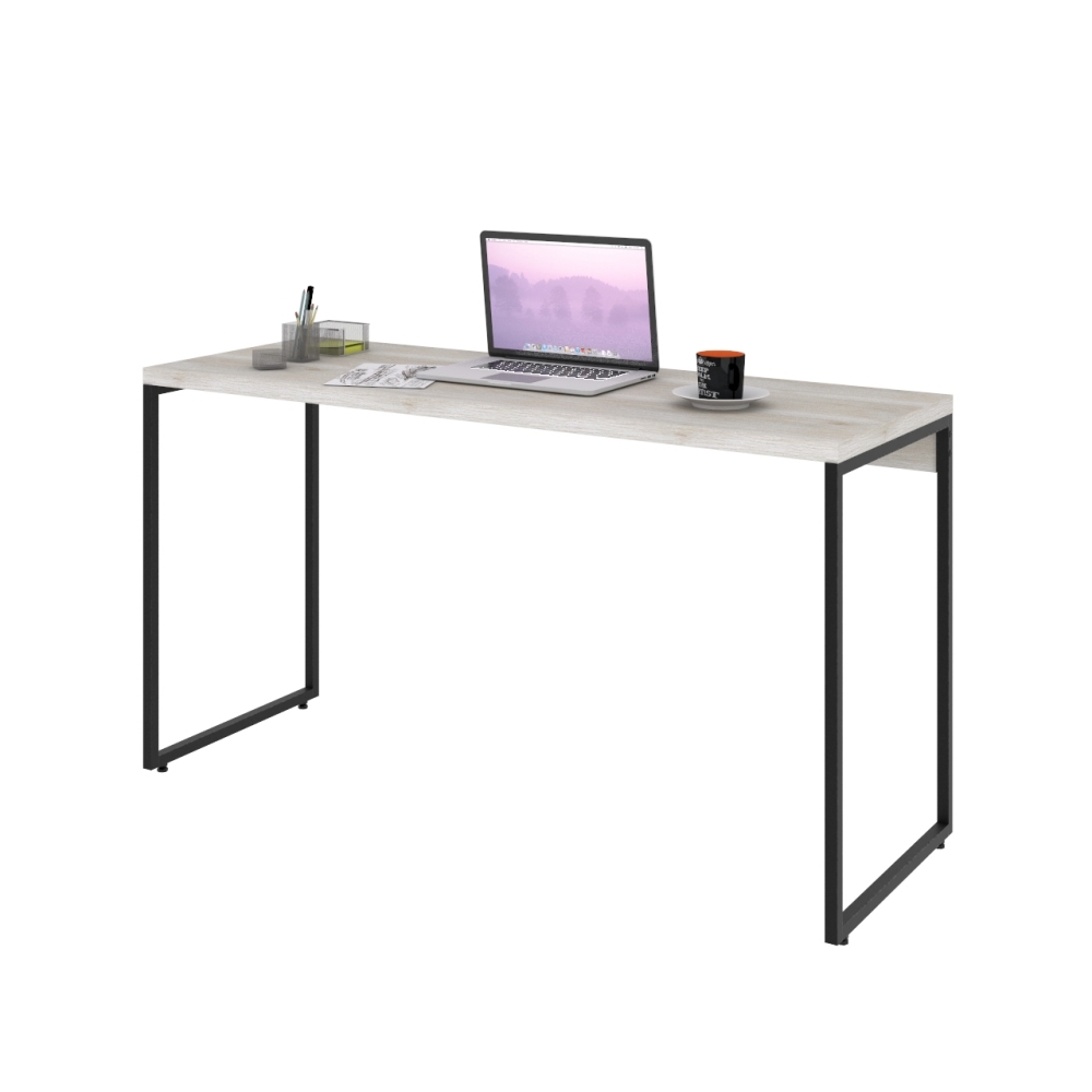 Mesa Para Escritório e Home Office Industrial Aspen 135 cm C01 Snow - Lyam Decor