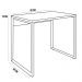 Mesa Para Escritório e Home Office Industrial Soft 90 cm F01 Branco Fosco - Lyam Decor