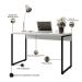 Mesa Para Escritório e Home Office Industrial Soft F01 Branco Fosco - Lyam Decor