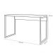 Mesa Para Escritório e Home Office Industrial Soft F01 Branco Fosco - Lyam Decor