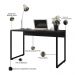Mesa Para Escritório e Home Office Industrial Soft F01 Preto Fosco - Lyam Decor