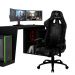Mesa Para PC Gamer Dark BMG-03 com Cadeira Gamer BC3 ThunderX3 Camuflado Cinza - Lyam Decor