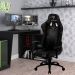 Mesa Para PC Gamer Dark BMG-03 com Cadeira Gamer BC3 ThunderX3 Camuflado Cinza - Lyam Decor