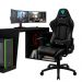 Mesa Para PC Gamer Dark BMG-03 com Cadeira Gamer EC3 ThunderX3 Preto - Lyam Decor