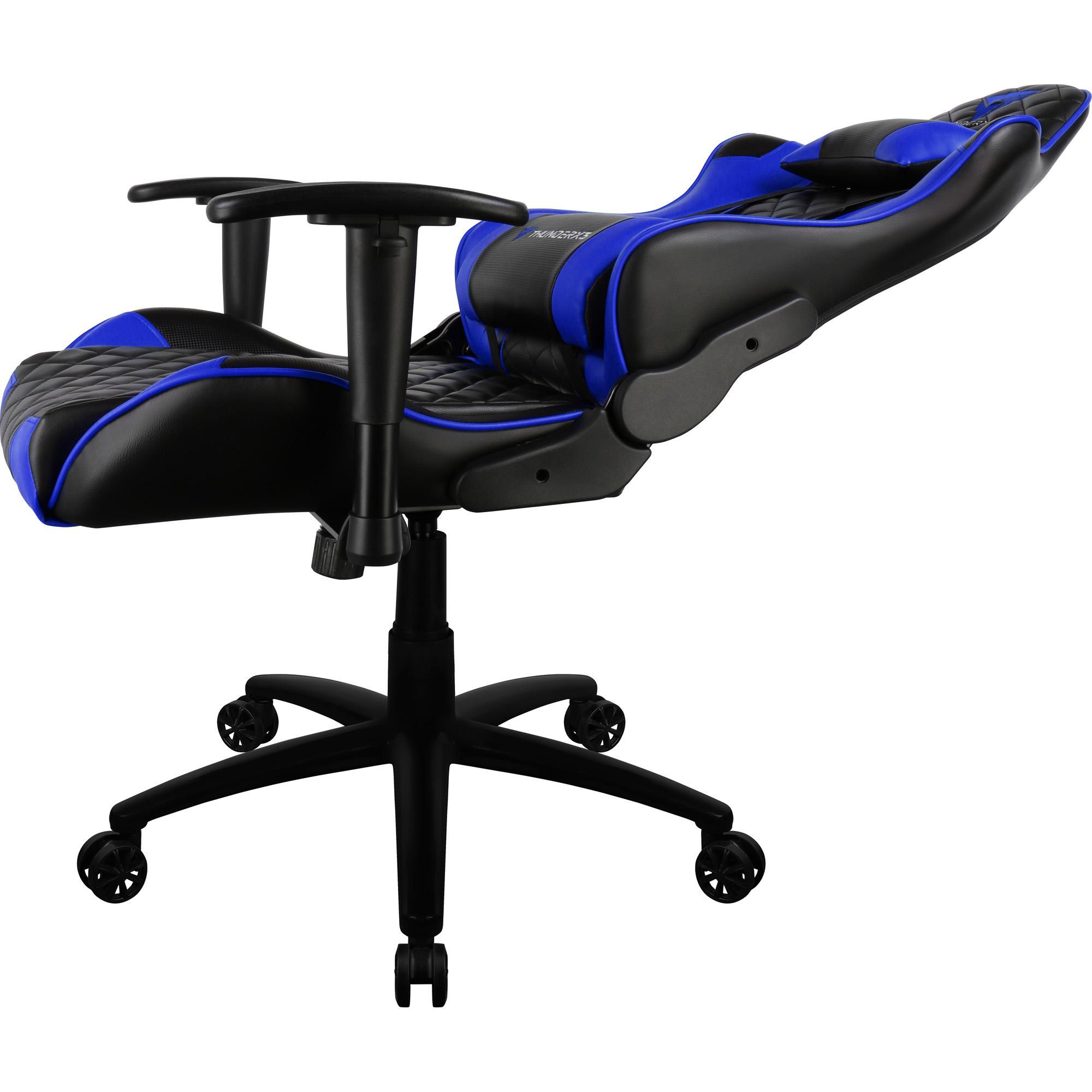 Mesa Para PC Gamer Dark BMG-03 com Cadeira Gamer TGC12 ThunderX3 Preto Azul - Lyam Decor