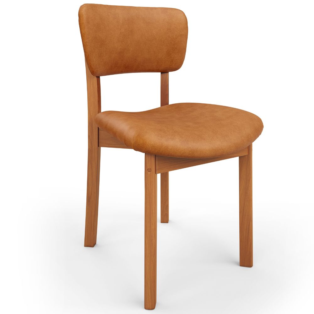 Mesa Para Sala de Jantar Ourense com 06 Cadeiras Sala de Jantar Dara L02 Couríssimo Canela - Lyam Decor