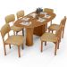 Mesa Para Sala de Jantar Ourense com 06 Cadeiras Sala de Jantar Dara L02 Couríssimo Fendi - Lyam Decor