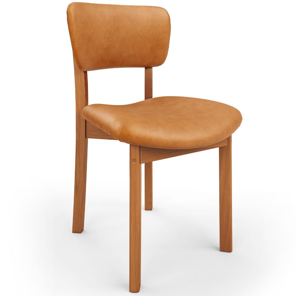 Mesa Para Sala de Jantar Valência com 06 Cadeiras Sala de Jantar Dara L02 Couríssimo Whisky - Lyam Decor